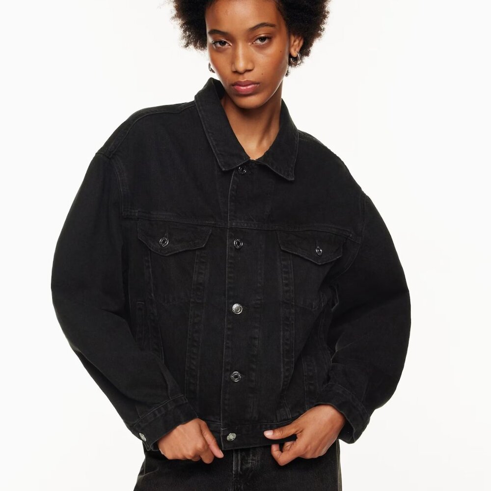 AGOLDE Charli Denim Oversized Jacket Black